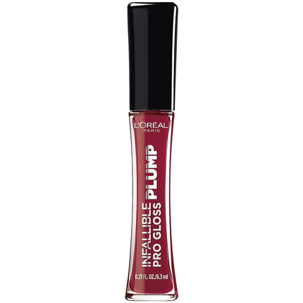L’Oréal Paris InfalliblePro-Gloss Lip Plumper with Hyaluronic Acid, Ruby Sheen 611, 0.21 fl. oz.