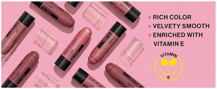 Wet n Wild, Mega Glo Vitamin E Makeup Stick, Multipurpose Blush Stick for Eyes, Cheeks and Lips, with Buildable and Blendable Formula, Travel-Ready and Retractable, Dusty Pink
