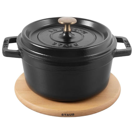 STAUB Round Magnetic Wood Trivet, 6"