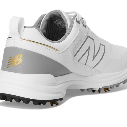 New Balance Men's Brighton V2 Golf Shoe, White/Grey, 11 Wide