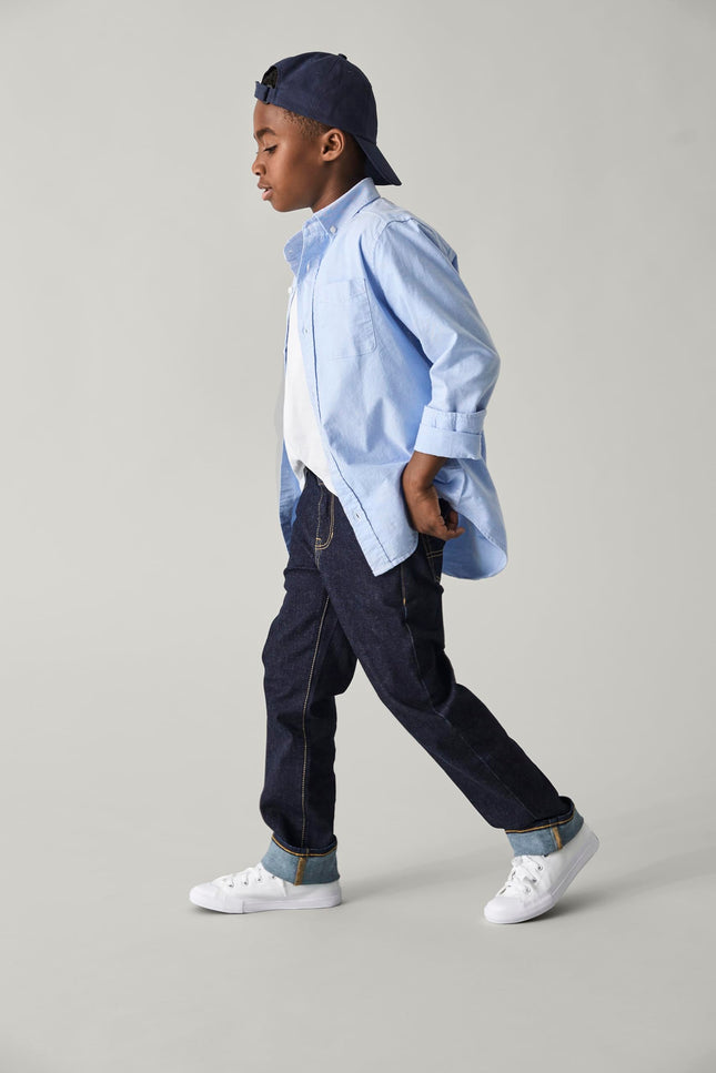 The Children's Place Boys' Straight Leg Jeans, Black/Indigo/Light Blue 3-Pack, 4