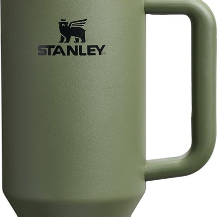 STANLEY Quencher H2.0 Tumbler with Handle and Straw, 3-Mode Flowstate Lid, Travel Cup Holder Compatible, Stainless Steel, Insulated, BPA-Free, Dry Pine, 1.2 Litres