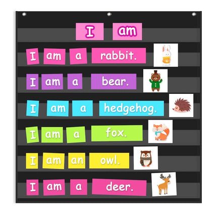 Godery Black Standard Pocket Chart for Classroom o