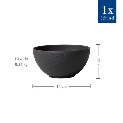 Villeroy & Boch Manufacture Rock Bowl, Black, 650 mL