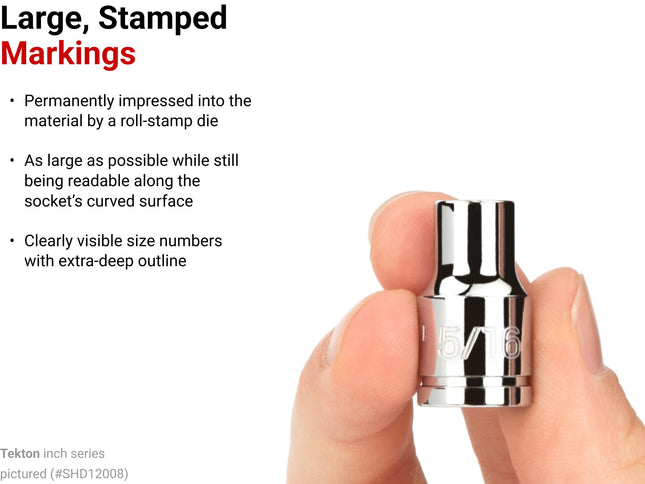 TEKTON 3/8 Inch Drive x 20 mm 12-Point Socket | SHD12320