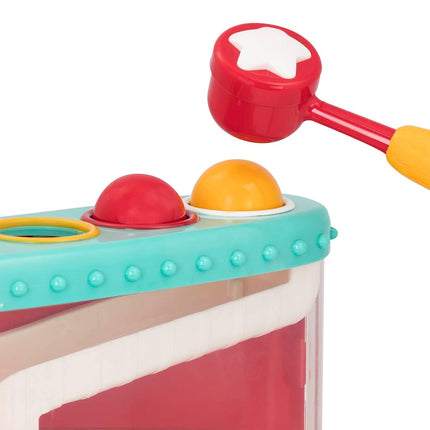 Battat Pound-a-Ball Toy, Pound & Roll Ball Maze, Light Blue, Toddler