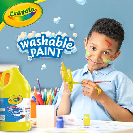 Crayola Washable Yellow Paint, 1 Gallon Size, Painting Supplies in Bulk