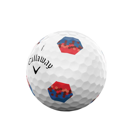 Callaway Golf Chrome Tour X Premium Golf Ball 2024, Blue/Red