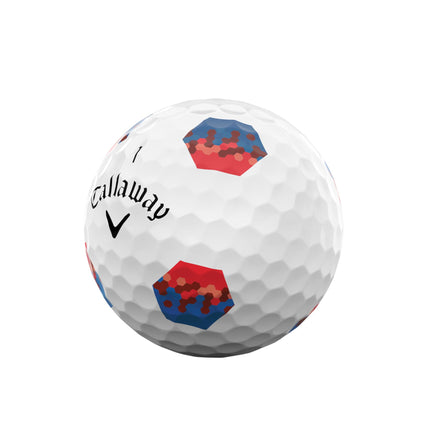 Callaway Golf Chrome Tour X Premium Golf Ball 2024, Blue/Red