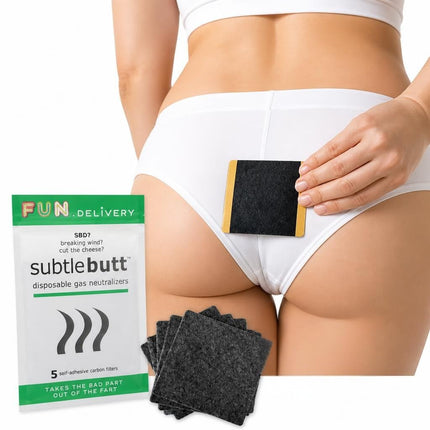 Subtle Butt: Disposable Gas Neutralizers (5 Activated Carbon Filters)