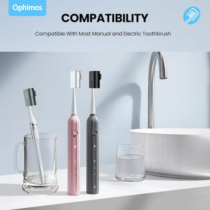 Ophimos Aluminum Toothbrush Cover Caps for Family, Travel Toothbrush Covers