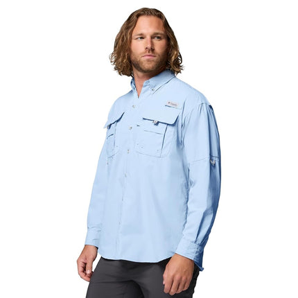Columbia Men's Bahama II Long Sleeve Shirt, 2024 Sail, X-Large Tall