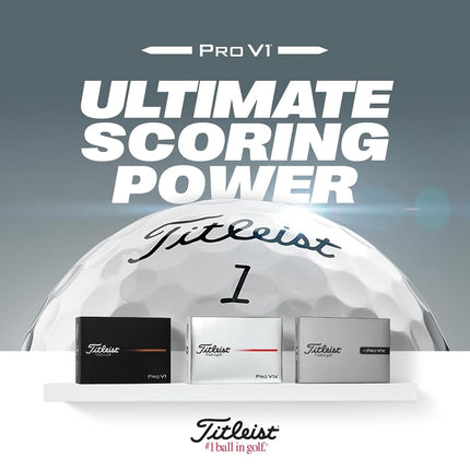 Titleist Pro V1x Golf Ball, Pack of 12, White (Std Play Number #1-4)