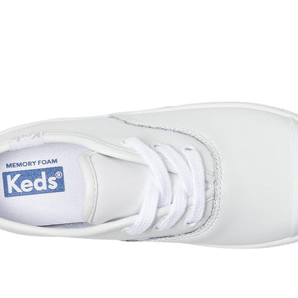 Zapatillas Keds de Niña Champion Toe Cap (Niña pequeña/Bebé), cuero blanco, 10 Niño pequeño