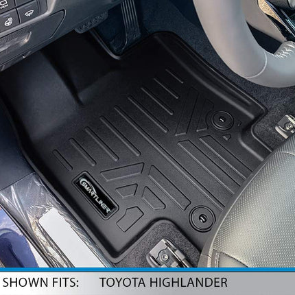 SMARTLINER Floor Mats 3 Rows & Cargo Liner Behind 3rd Row Set Black for 2020-2021 Highlander 2nd Row Bench or Bucket Seats (No Hybrid Models)