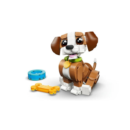 LEGO® Creator 3 in 1 Cute Animals: Playful Puppy Dog 31382 Animal Figures - Building Set with 3 Build Options, Dog, Squirrel or Duck - Animal Toys for Kids Aged 8+ - Toy Idea for Girls and Boys