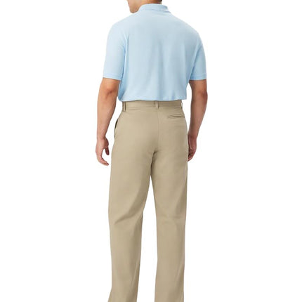 French Toast Boys' Adjustable Waist Relaxed Fit Twill Pant (Standard, Slim & Husky), Khaki, 10 Husky