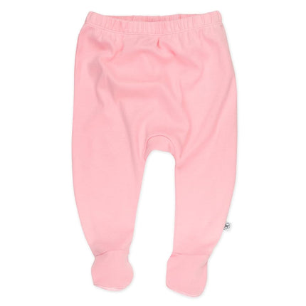 HonestBaby Boys and Girls 3-Pack Organic Cotton Footed Harem Pants - Pink - Newborn