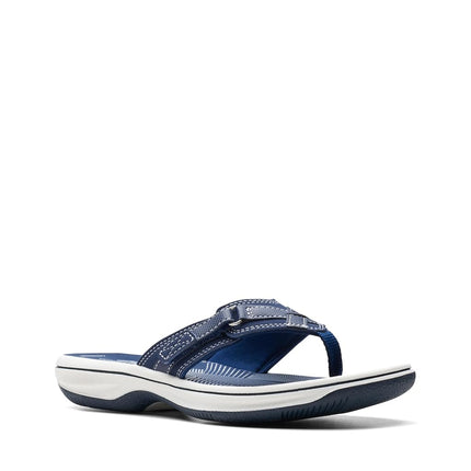 Clarks Women's Breeze Sea Flip Flop, New Navy Synthetic, 2.5 UK M