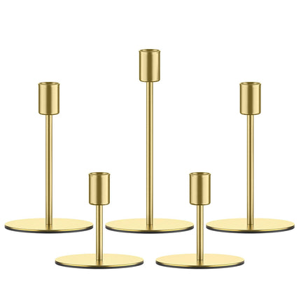 Smtyle Gold Taper Candle Holders for Candlesticks 
