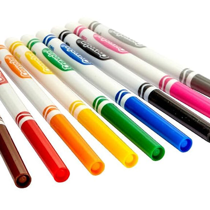 Crayola Fine Line Markers Bulk, 12 Marker Packs with 10 Colors, Multi (58-7791)