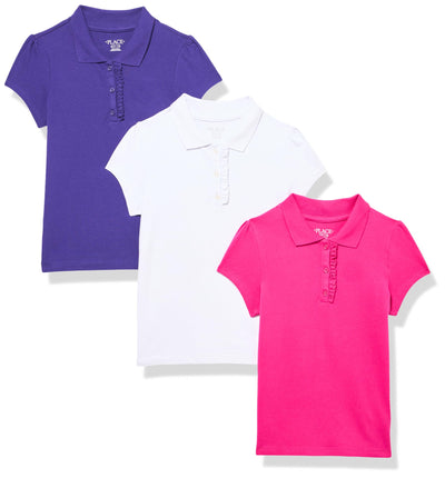 The Children's Place Girls Short Sleeve Ruffle Piq
