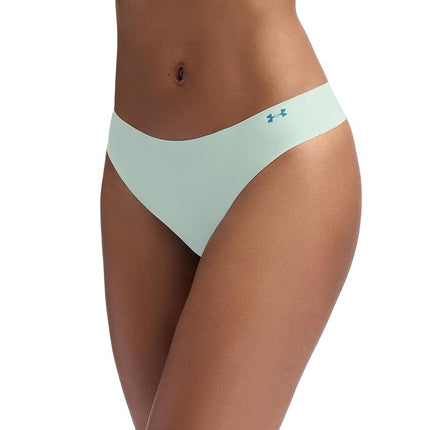 Under Armour Seamless Thong - 3-Pack Solid, Enamel Blue Print, XL