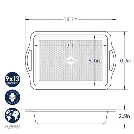 Molde para tartas Nordic Ware, acero antiadherente sin PFOA, plata