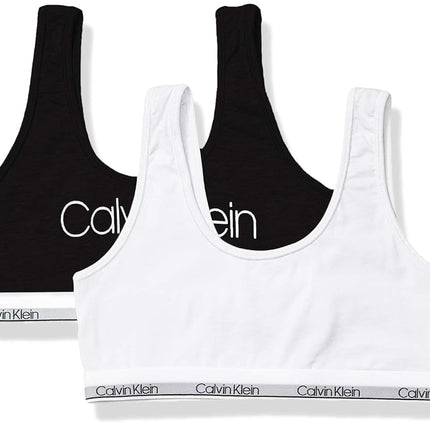Calvin Klein Girls' Modern Cotton Bralette 2 Pack,