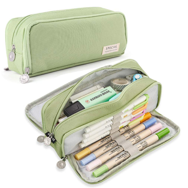 iSuperb Large Pencil Case 3 Compartments Pencil Po