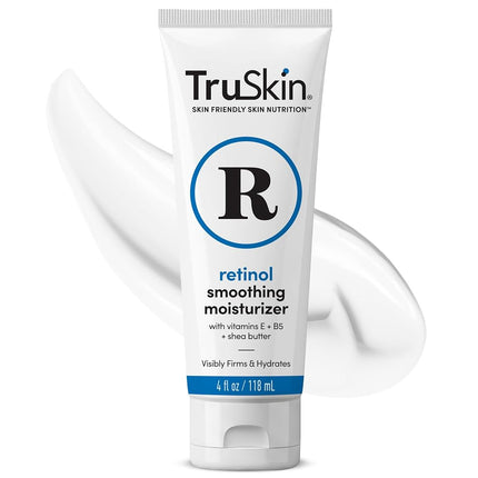 TruSkin Crema Retinol Antiarrugas Hidratante para Cuidado Facial y Contorno de Ojos con Ácido Hialurónico, Té Verde, 4 fl oz