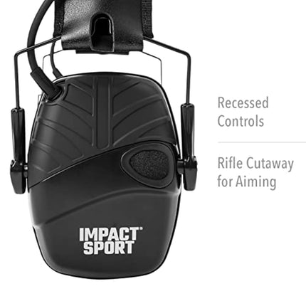 Howard Leight by Honeywell Impact Sport Sound Amplification Electronic Earmuff, Black