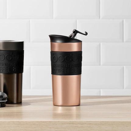 Bodum 11068-18S Travel Mug Vacuum Travel Mug, 0.35 l, flip lid, Copper