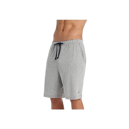 Nautica Men's Knit Sleep Short, Grey Heather, Small