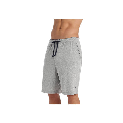 Nautica Men's Knit Sleep Short, Grey Heather, Smal