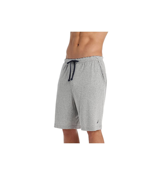 Nautica Men's Knit Sleep Short, Grey Heather, Smal