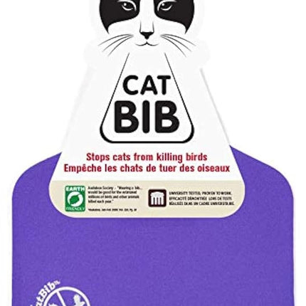 Collar para gatos CatBib que salva aves, evita que los gatos cacen y maten aves, babero colorido anticanino para salvar aves y otros animales salvajes (grande, morado)