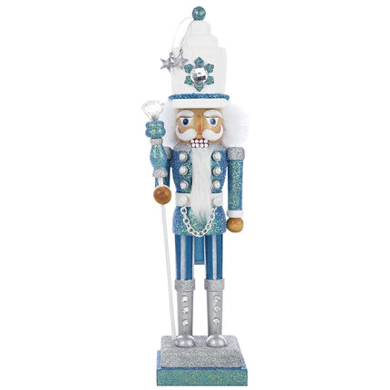 Kurt Adler Hollywood Nutcracker, 17-Inch, Turquoise/White