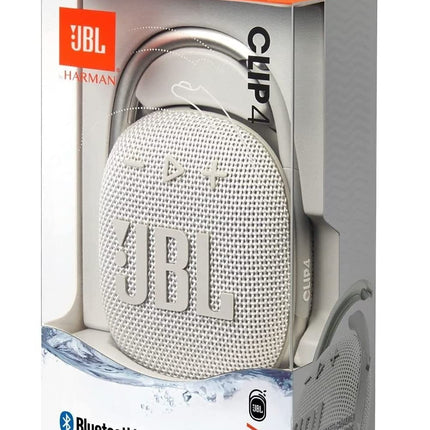 JBL Paquete de 2 altavoces Bluetooth de audio inalámbricos resistentes al agua Clip 4 (blanco)
