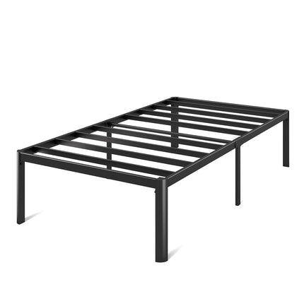 Zinus Twin Bed Frame – Van 16 Inch Bed Frame with Steel Slat Support, Heavy Duty Metal Construction, Easy Assembly, No Box Spring Needed – Platform Bed Frame with Underbed Storage, 5-Year Warranty