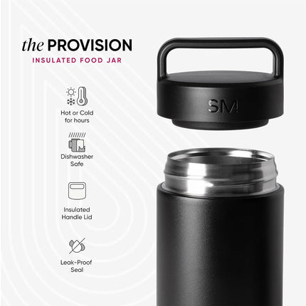 Simple Modern Food Jar Thermos for Hot Food | Reusable Stainless Steel Vacuum Insulated Leak Proof Lunch Storage for Smoothie Bowl, Soup, Oatmeal | Provision Collection | 12oz | Blush