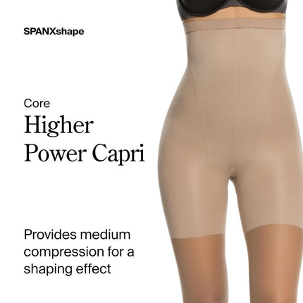 SPANX shape Original High-Waisted Footless Sheers - Body-Shaping Footless Pantyhose for Core Control - Adjustable Length - Nude - Size A