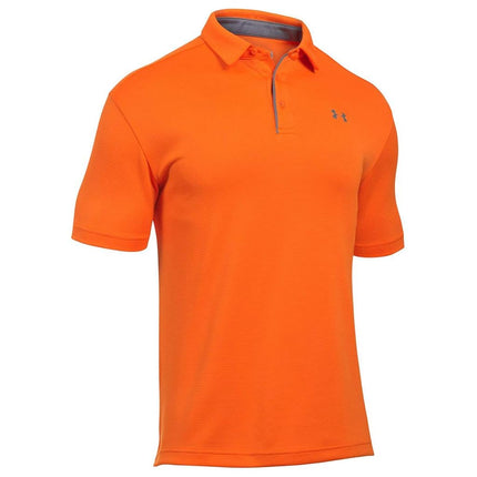 Under Armour Mens Tech Polo Shirt Orange/Graphite 4XL
