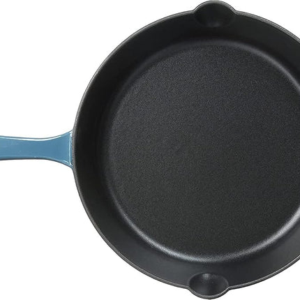CUISINART CI22-24BG Chef's Classic Enameled Cast Iron 10" Round Fry Pan, Provencal Blue