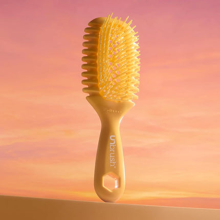 FHI Heat UNbrush Curl Defining Brush — Wavy, Coily, and Curly Hair Brush with DuoFlex Bristles & StyleCurl Handle — for Gentle Detangling & Faster Styling on Wet Hair - Golden Hour