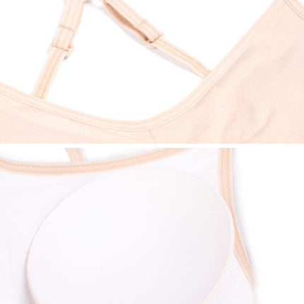 Sostén para niñas con almohadillas removibles Fruit of the Loom, paquete de 2, tono nude claro/negro, 36