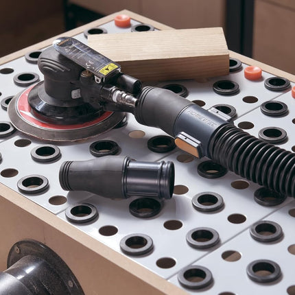 POWERTEC 70355 Dust Collection Hose Kit | 10' Hose with 1 Quick Connector 2-1/4" to 2-1/2" OD and 2 Fittings for Woodworking Power Tools, Wet/Dry Work Shop Vacuums, Miter Saw and Table Saw