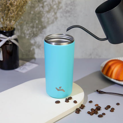 Konokyo 16oz Travel Coffee Mug with Lid, Insulated Stainless Tumbler