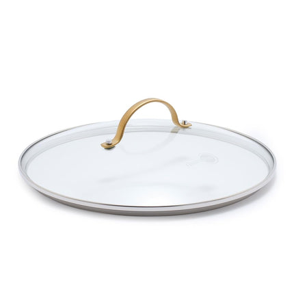 GreenPan 10" Tempered Glass Lid for Pots and Pans Cookware, Gold-Tone Handle with Matte Finish, Dishwasher and Oven Safe