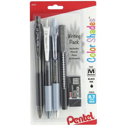Pentel Color Shades Writing Pack - Black (BLBKALZBPA)